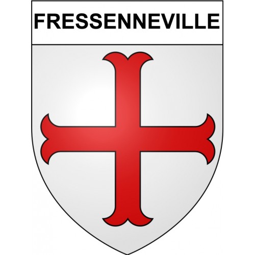 Pegatinas escudo de armas de Fressenneville adhesivo de la etiqueta engomada