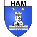 Ham 80 ville sticker blason écusson autocollant adhésif