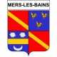 Pegatinas escudo de armas de Mers-les-Bains adhesivo de la etiqueta engomada