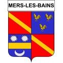 Pegatinas escudo de armas de Mers-les-Bains adhesivo de la etiqueta engomada