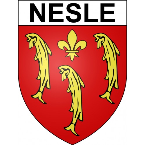 Nesle 80 ville sticker blason écusson autocollant adhésif
