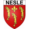 Pegatinas escudo de armas de Nesle adhesivo de la etiqueta engomada