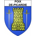 Stickers coat of arms Poix-de-Picardie adhesive sticker