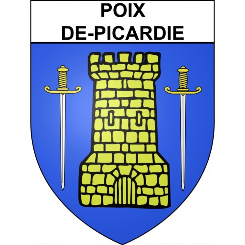 Poix-de-Picardie 80 ville sticker blason écusson autocollant adhésif