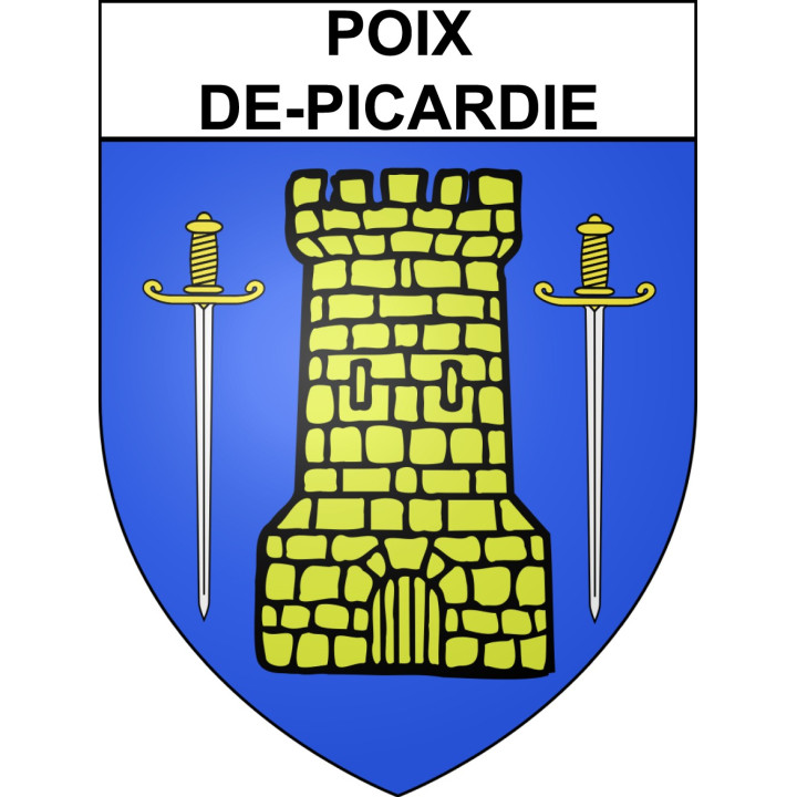 Stickers coat of arms Poix-de-Picardie adhesive sticker