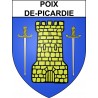 Poix-de-Picardie 80 ville sticker blason écusson autocollant adhésif