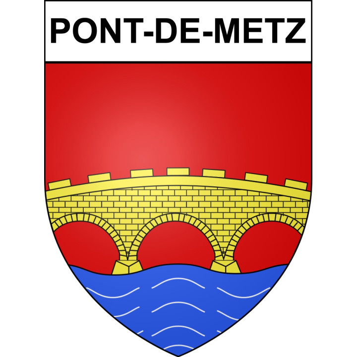 Stickers coat of arms Pont-de-Metz adhesive sticker