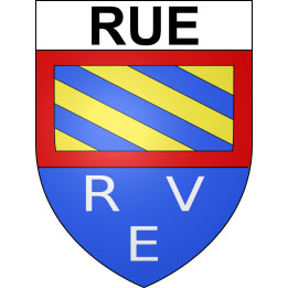 Pegatinas escudo de armas de Rue adhesivo de la etiqueta engomada