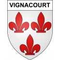 Pegatinas escudo de armas de Vignacourt adhesivo de la etiqueta engomada