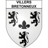 Pegatinas escudo de armas de Villers-Bretonneux adhesivo de la etiqueta engomada