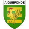 Aiguefonde 81 ville sticker blason écusson autocollant adhésif