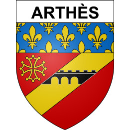 Stickers coat of arms Arthès adhesive sticker