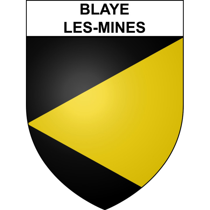 Pegatinas escudo de armas de Blaye-les-Mines adhesivo de la etiqueta engomada