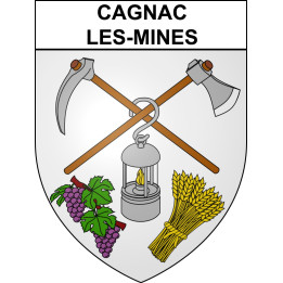 Cagnac-les-Mines Sticker wappen, gelsenkirchen, augsburg, klebender aufkleber