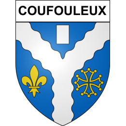 Stickers coat of arms Coufouleux adhesive sticker