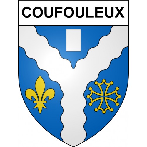 Coufouleux 81 ville sticker blason écusson autocollant adhésif