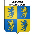 Lescure-d'Albigeois 81 ville sticker blason écusson autocollant adhésif