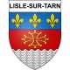 Lisle-sur-Tarn 81 ville sticker blason écusson autocollant adhésif