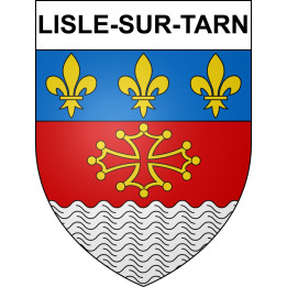 Lisle-sur-Tarn 81 ville sticker blason écusson autocollant adhésif