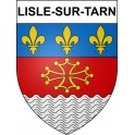 Stickers coat of arms Lisle-sur-Tarn adhesive sticker