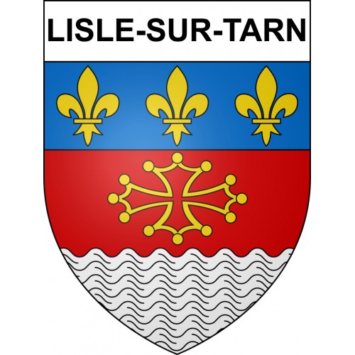 Lisle-sur-Tarn 81 ville sticker blason écusson autocollant adhésif