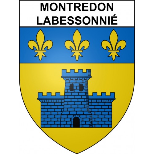Montredon-Labessonnié 81 ville sticker blason écusson autocollant adhésif