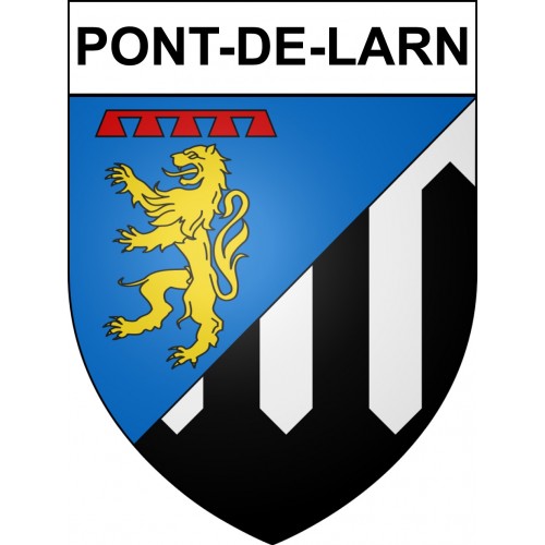 Pegatinas escudo de armas de Pont-de-Larn adhesivo de la etiqueta engomada