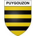 Pegatinas escudo de armas de Puygouzon adhesivo de la etiqueta engomada