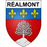 Pegatinas escudo de armas de Réalmont adhesivo de la etiqueta engomada