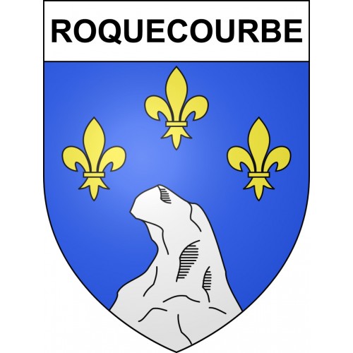 Stickers coat of arms Roquecourbe adhesive sticker