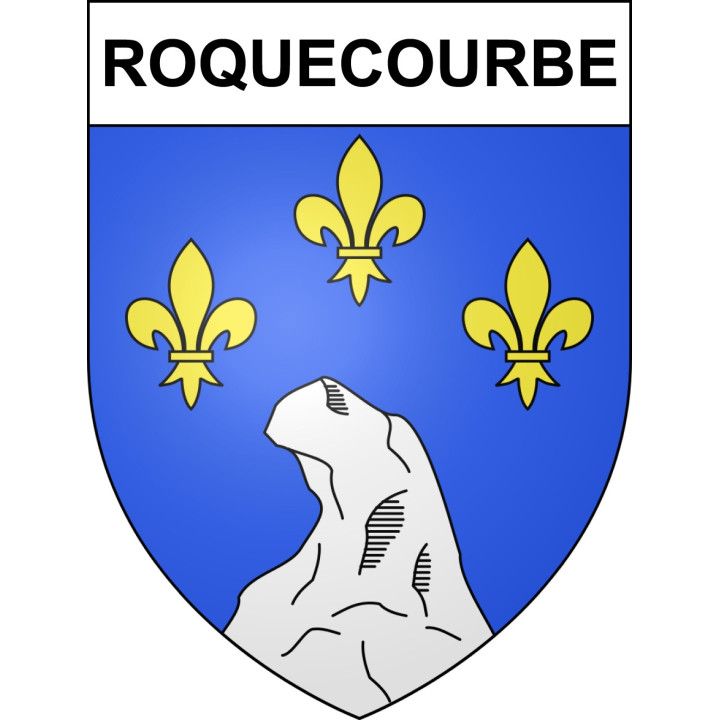 Stickers coat of arms Roquecourbe adhesive sticker