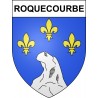 Pegatinas escudo de armas de Roquecourbe adhesivo de la etiqueta engomada