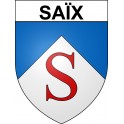 saïx 81 ville sticker blason écusson autocollant adhésif