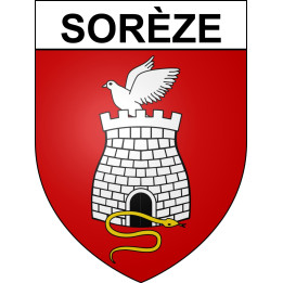 Sorèze 81 ville sticker blason écusson autocollant adhésif