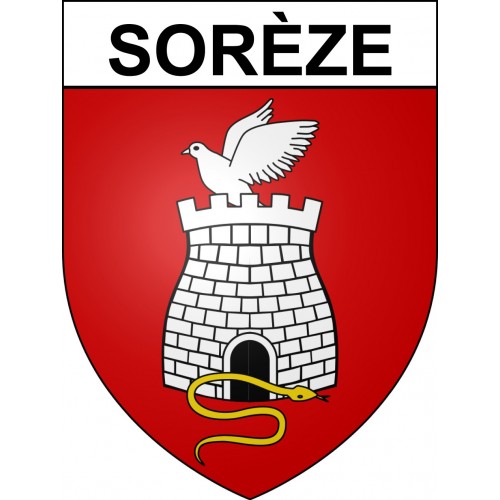 Sorèze Sticker wappen, gelsenkirchen, augsburg, klebender aufkleber