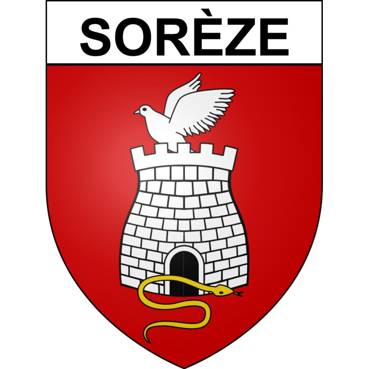 Pegatinas escudo de armas de Sorèze adhesivo de la etiqueta engomada
