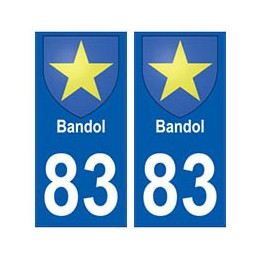 83 Bandol autocollant plaque immatriculation ville