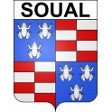 Soual 81 ville sticker blason écusson autocollant adhésif