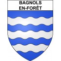 Bagnols-en-Forêt 83 ville sticker blason écusson autocollant adhésif