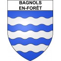 Stickers coat of arms Bagnols-en-Forêt adhesive sticker