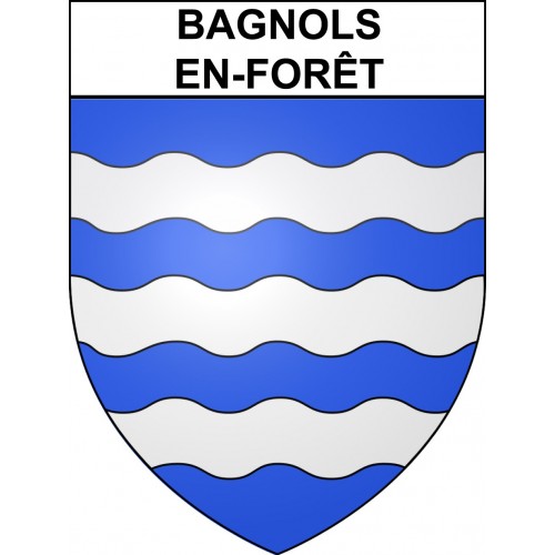 Stickers coat of arms Bagnols-en-Forêt adhesive sticker