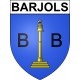 Pegatinas escudo de armas de Barjols adhesivo de la etiqueta engomada