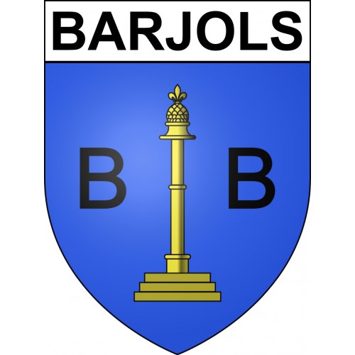 Pegatinas escudo de armas de Barjols adhesivo de la etiqueta engomada