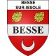 Pegatinas escudo de armas de Besse-sur-Issole adhesivo de la etiqueta engomada