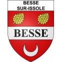 Besse-sur-Issole 83 ville sticker blason écusson autocollant adhésif