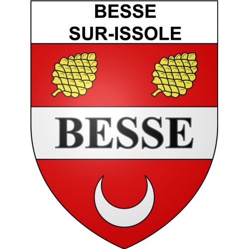 Besse-sur-Issole 83 ville sticker blason écusson autocollant adhésif