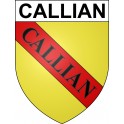 Callian 83 ville sticker blason écusson autocollant adhésif