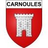 Pegatinas escudo de armas de Carnoules adhesivo de la etiqueta engomada