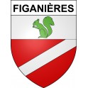 Figanières 83 ville sticker blason écusson autocollant adhésif