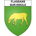 Flassans-sur-Issole 83 ville sticker blason écusson autocollant adhésif